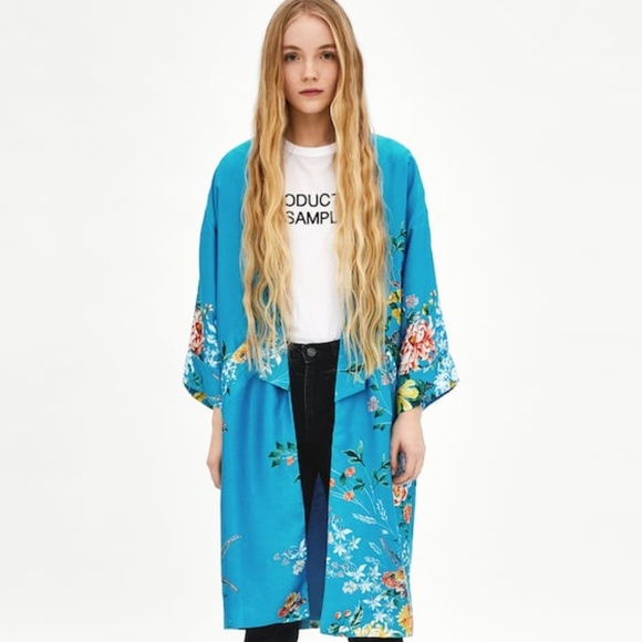 Zara Floral Print Kimono - Picture 3 of 8